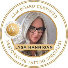 Lysa Hannigan Founder and Artist of Lysa Marie INK, AAM Board Certifed PMU Artist and Certified Advanced 3D Nipple Areola Tattooist
